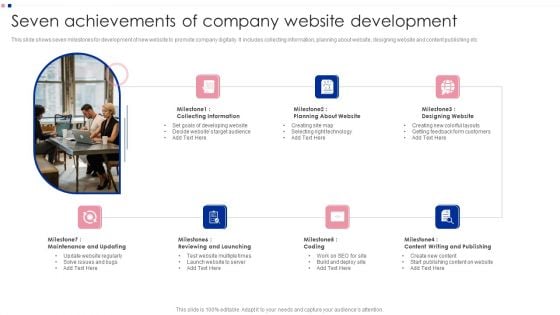 Seven Achievements Of Company Website Development Ppt Infographics Slideshow PDF Seven Achievements Of Company Website Development Ppt Infographics Slideshow PDF