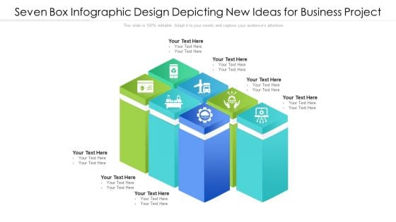 Seven Box Infographic Design Depicting New Ideas For Business Project Ppt PowerPoint Presentation File Design Inspiration PDF