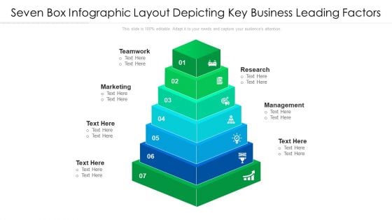 Seven Box Infographic Layout Depicting Key Business Leading Factors Ppt PowerPoint Presentation File Layout Ideas PDF