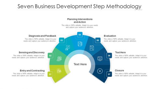 Seven Business Development Step Methodology Ppt PowerPoint Presentation File Skills PDF