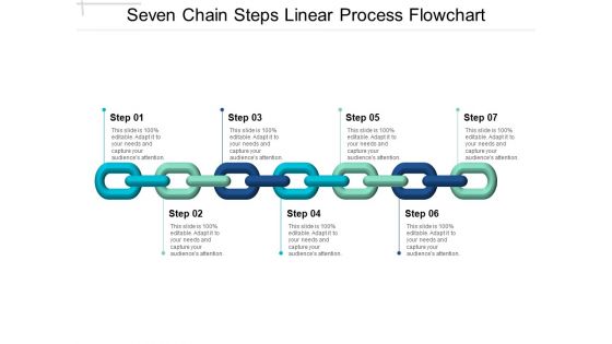 Seven Chain Steps Linear Process Flowchart Ppt PowerPoint Presentation Pictures Influencers