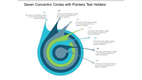 Seven Concentric Circles With Pointers Text Holders Ppt Powerpoint Presentation Infographics Visual Aids