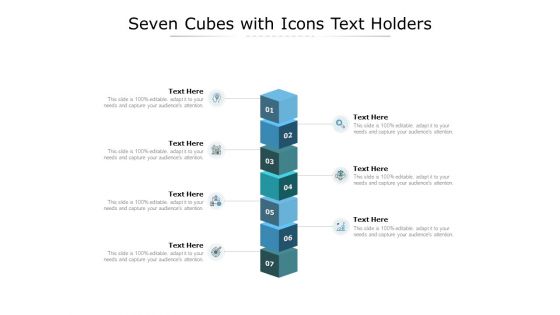 Seven Cubes With Icons Text Holders Ppt PowerPoint Presentation Infographic Template Information