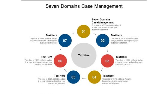 Seven Domains Case Management Ppt PowerPoint Presentation Layouts Deck Cpb Pdf