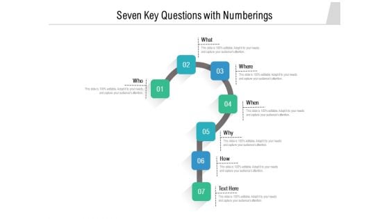 Seven Key Questions With Numberings Ppt PowerPoint Presentation Ideas Elements PDF