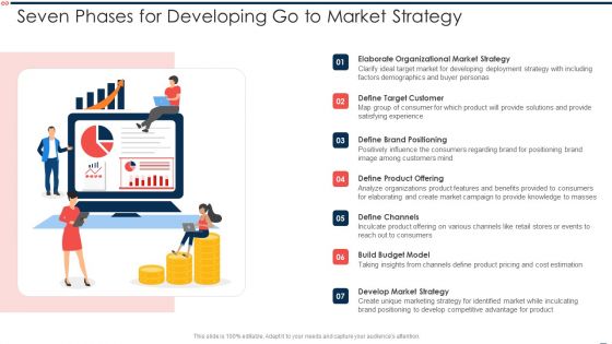 Seven Phases For Developing Go To Market Strategy Diagrams PDF