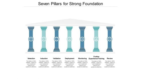 Seven Pillars For Strong Foundation Ppt PowerPoint Presentation Icon Themes