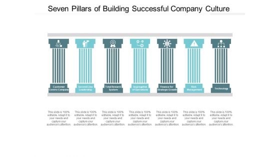 Seven Pillars Of Building Successful Company Culture Ppt PowerPoint Presentation Model Master Slide