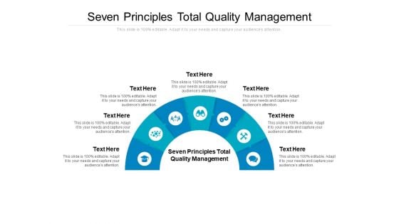 Seven Principles Total Quality Management Ppt PowerPoint Presentation Summary Guidelines Cpb