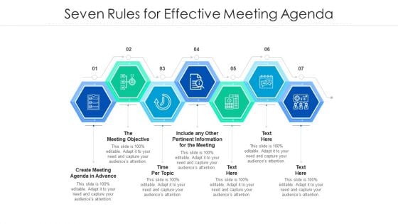 Seven Rules For Effective Meeting Agenda Ppt PowerPoint Presentation File Background Image PDF