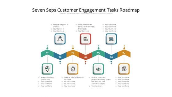 Seven Seps Customer Engagement Tasks Roadmap Ppt PowerPoint Presentation File Portfolio PDF