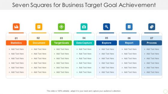 Seven Squares For Business Target Goal Achievement Formats PDF Seven Squares For Business Target Goal Achievement Formats PDF