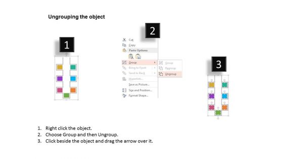 Seven Staged Business Cubes And Icons Powerpoint Template