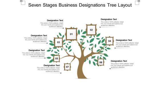 Seven Stages Business Designations Tree Layout Ppt PowerPoint Presentation Ideas Sample