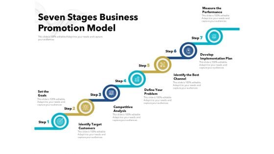 Seven Stages Business Promotion Model Ppt PowerPoint Presentation Professional Vector PDF