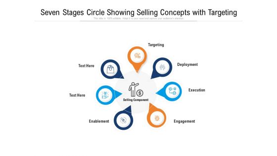 Seven Stages Circle Showing Selling Concepts With Targeting Ppt PowerPoint Presentation Gallery Slides PDF