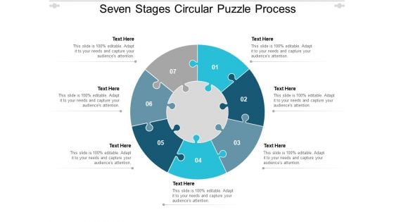 Seven Stages Circular Puzzle Process Ppt PowerPoint Presentation Styles Topics