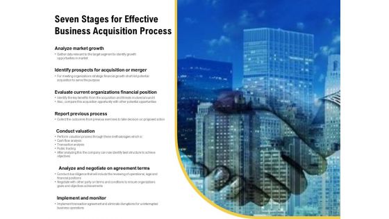 Seven Stages For Effective Business Acquisition Process Ppt PowerPoint Presentation Gallery Good PDF