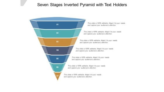 Seven Stages Inverted Pyramid With Text Holders Ppt PowerPoint Presentation Summary Gallery