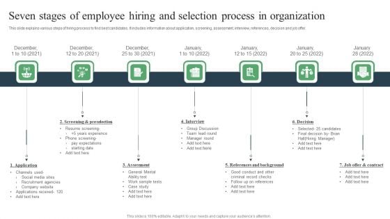 Seven Stages Of Employee Hiring And Selection Process In Organization Ppt PowerPoint Presentation Professional Format PDF Seven Stages Of Employee Hiring And Selection Process In Organization Ppt PowerPoint Presentation Professional Format PDF