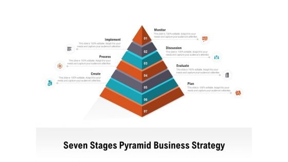 Seven Stages Pyramid Business Strategy Ppt PowerPoint Presentation Model Graphics Pictures PDF