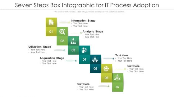 Seven Steps Box Infographic For IT Process Adoption Ppt PowerPoint Presentation File Elements PDF