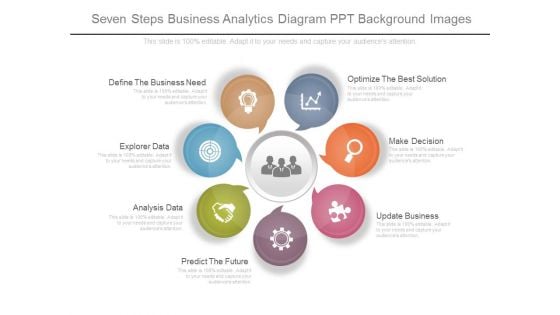 Seven Steps Business Analytics Diagram Ppt Background Images