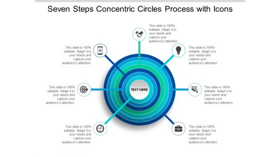 Seven Steps Concentric Circles Process With Icons Ppt Powerpoint Presentation Infographics Introduction