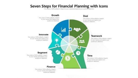 Seven Steps For Financial Planning With Icons Ppt PowerPoint Presentation Gallery Slide PDF