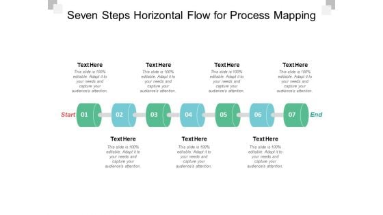 Seven Steps Horizontal Flow For Process Mapping Ppt PowerPoint Presentation Layout