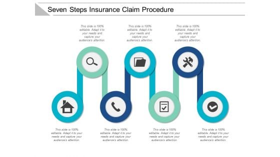 Seven Steps Insurance Claim Procedure Ppt Powerpoint Presentation Icon Information