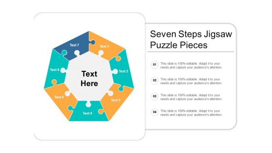 Seven Steps Jigsaw Puzzle Pieces Ppt PowerPoint Presentation Infographics Graphics