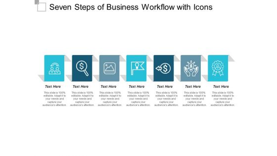 Seven Steps Of Business Workflow With Icons Ppt PowerPoint Presentation Gallery Elements