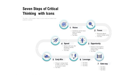 Seven Steps Of Critical Thinking With Icons Ppt PowerPoint Presentation Infographic Template Outfit