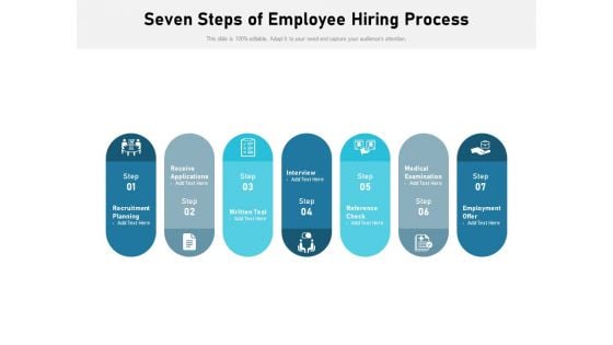 Seven Steps Of Employee Hiring Process Ppt PowerPoint Presentation Infographics Guidelines PDF