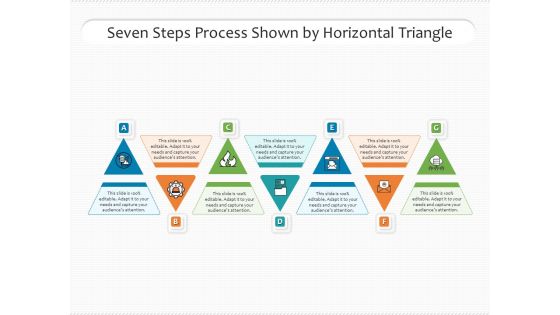 Seven Steps Process Shown By Horizontal Triangle Ppt PowerPoint Presentation Gallery Slides PDF