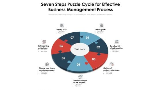 Seven Steps Puzzle Cycle For Effective Business Management Process Ppt PowerPoint Presentation File Rules PDF