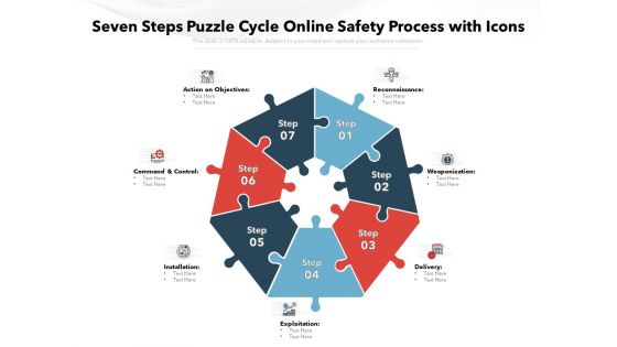 Seven Steps Puzzle Cycle Online Safety Process With Icons Ppt PowerPoint Presentation File Portrait PDF