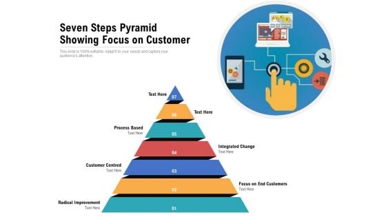 Seven Steps Pyramid Showing Focus On Customer Ppt PowerPoint Presentation Slides Model PDF