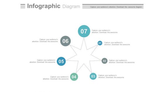 Seven Steps Star Diagram Powerpoint Template