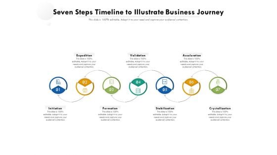 Seven Steps Timeline To Illustrate Business Journey Ppt PowerPoint Presentation Gallery Design Ideas PDF