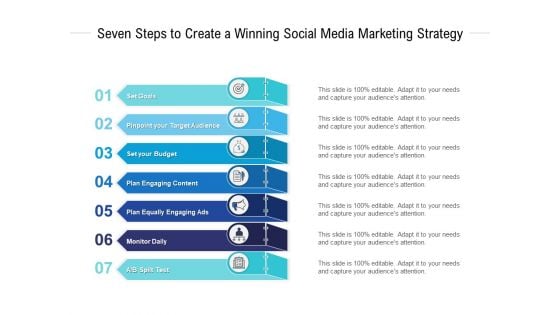 Seven Steps To Create A Winning Social Media Marketing Strategy Ppt PowerPoint Presentation Portfolio Ideas PDF