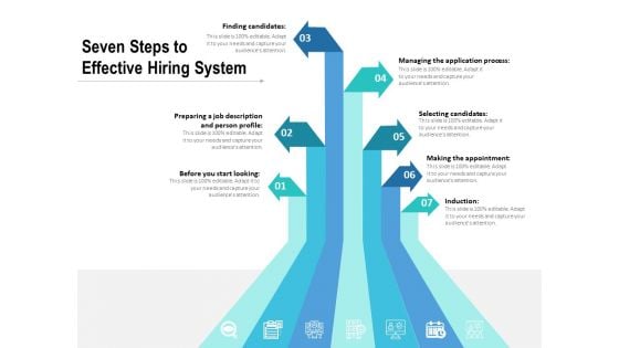 Seven Steps To Effective Hiring System Ppt PowerPoint Presentation Slides Structure PDF