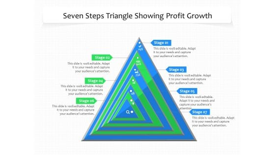 Seven Steps Triangle Showing Profit Growth Ppt PowerPoint Presentation File Maker PDF