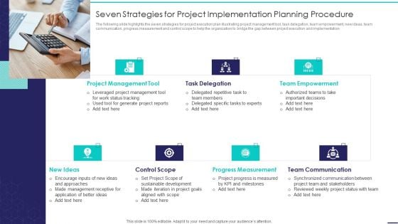 Seven Strategies For Project Implementation Planning Procedure Ideas PDF
