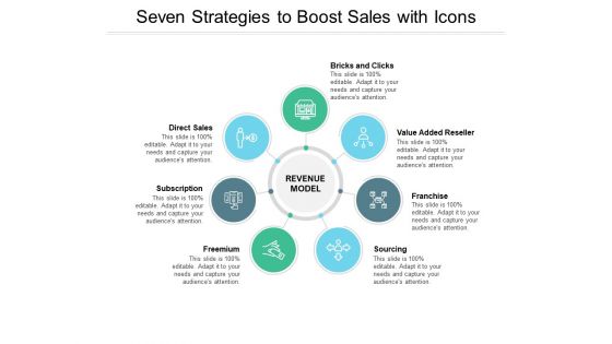 Seven Strategies To Boost Sales With Icons Ppt PowerPoint Presentation Outline Structure