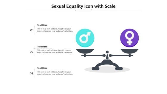 Sexual Equality Icon With Scale Ppt PowerPoint Presentation Slides Diagrams PDF