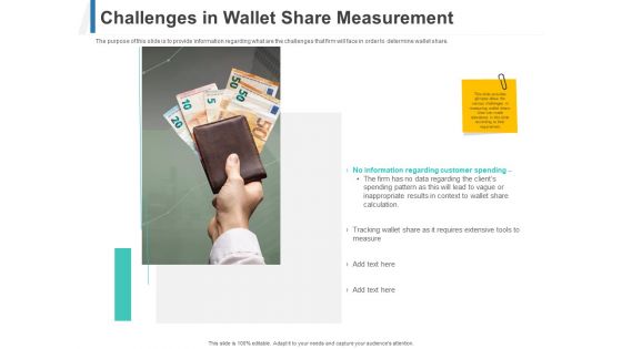 Share Of Wallet Challenges In Wallet Share Measurement Ppt Layouts Graphics PDF