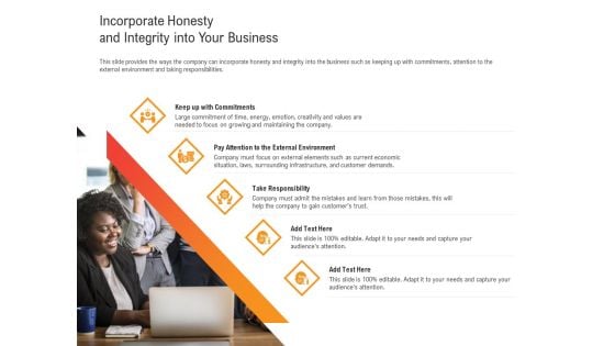 Shared Values In An Organization Incorporate Honesty And Integrity Into Your Business Ideas PDF