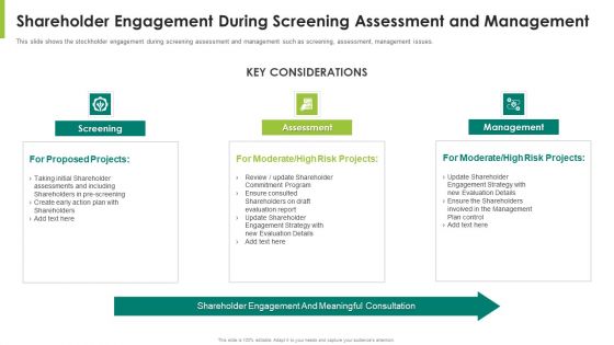 Shareholder Engagement During Screening Assessment And Management Slide2 Ppt Icon Deck PDF